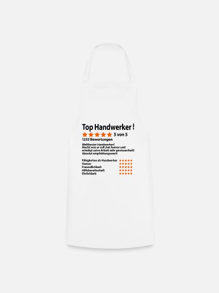 Danke Dankeschön sagen an Handwerker zum Richtfest - Kochschürze - Weiß