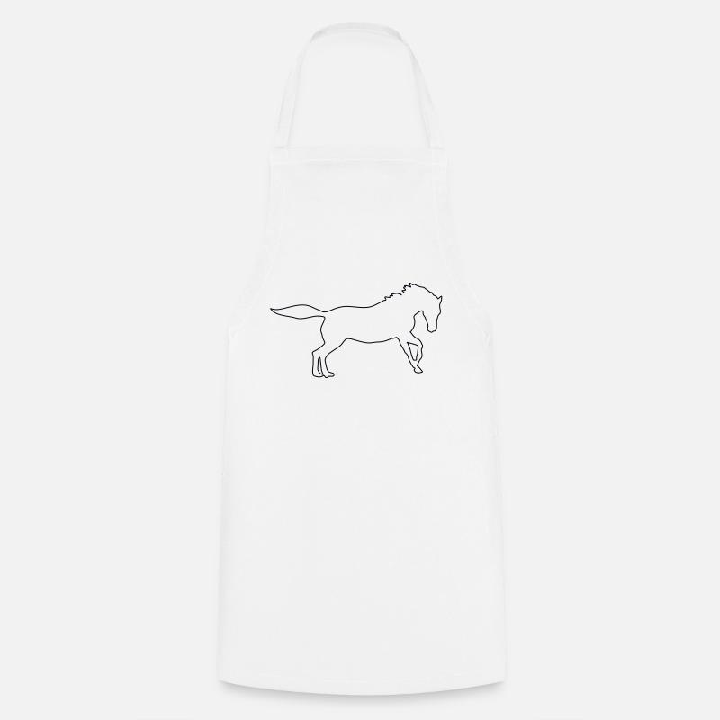 pferd - Kochschürze - Weiß