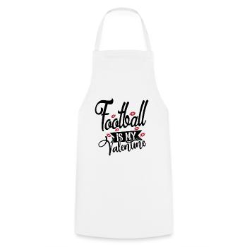 Football Is My Valentine - American Football - Kochschürze - Weiß - Vorne - AI Model Male 185 dark (185cm)
