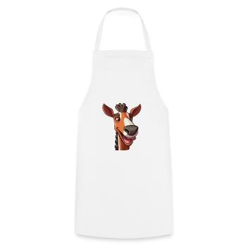 okapi Cartoon Kawaii Aquarelle Illustration - Tablier de cuisine - blanc - Devant - AI Model Male 185 dark (185cm)