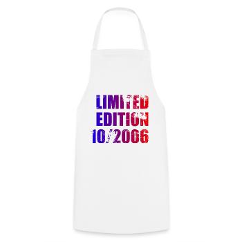 17th Birthday Limited Edition 10/2006 - Cooking Apron - white - Front - AI Model Male 185 dark (185cm)