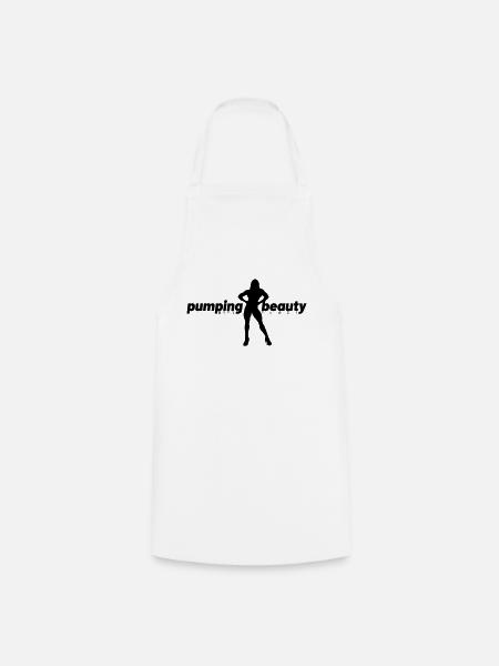 pumping beauty logo - Kochschürze - Weiß