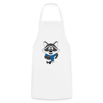 AMERICAN FOOTBALL - WASCHBÄR - TIER - SPORT - Kochschürze - Weiß - Vorne - AI Model Male 185 dark (185cm)