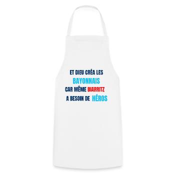 Bayonne - Tablier de cuisine - blanc - Devant - AI Model Male 185 dark (185cm)
