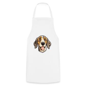 Amerikanischer Leopardenhund Hund Rasse Cartoon Kawaii Il - Kochschürze - Weiß - Vorne - AI Model Male 185 dark (185cm)