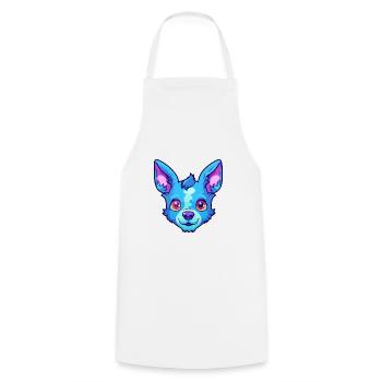 Blue Heeler Dog Breed Cartoon Kawaii Illustration - Cooking Apron - white - Front - AI Model Male 185 dark (185cm)