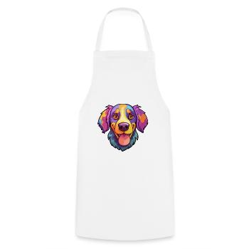 Hygenhund chien race dessin animé kawaii illustration - Tablier de cuisine - blanc - Devant - AI Model Male 185 dark (185cm)