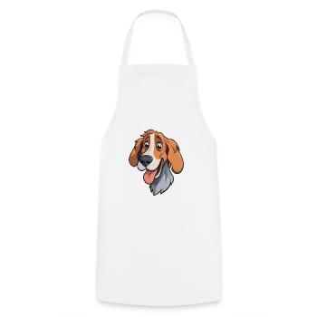 Slovensky Kopov Dog Breed Cartoon Kawaii Illustrat - Cooking Apron - white - Front - AI Model Male 185 dark (185cm)