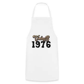 Millésime 1976 - Tablier de cuisine - blanc - Devant - AI Model Male 185 dark (185cm)