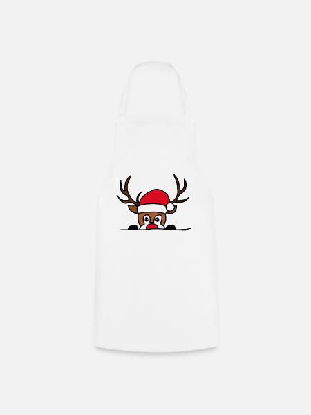 Elch Weihnachten - Kochschürze - Weiß