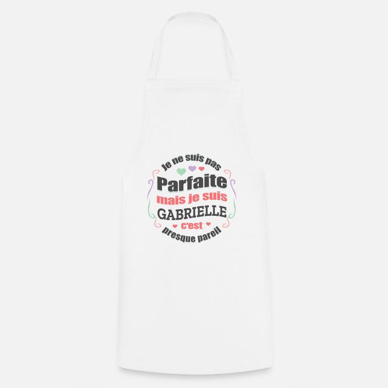 GABRIELLE PARFAITE - PRENOM GABRIELLE - Tablier de cuisine - blanc