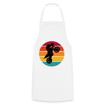Men's Dirt Bike Women's Freestyle Motocross - Cooking Apron - white - Front - AI Model Male 185 dark (185cm)