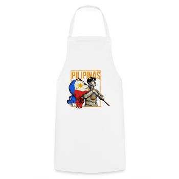 Philippines drapeau philippin fierté je cadeau - Tablier de cuisine - blanc - Devant - AI Model Male 185 dark (185cm)