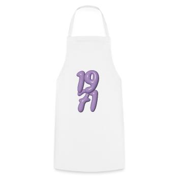 Millésime 1971 - Tablier de cuisine - blanc - Devant - AI Model Male 185 dark (185cm)