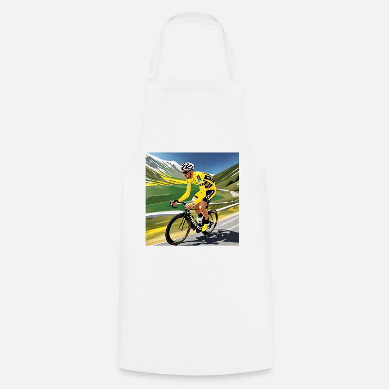Retro-Radfahrer - Kochschürze - Weiß