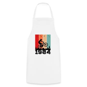 Millésime 1984 - Tablier de cuisine - blanc - Devant - AI Model Male 185 dark (185cm)