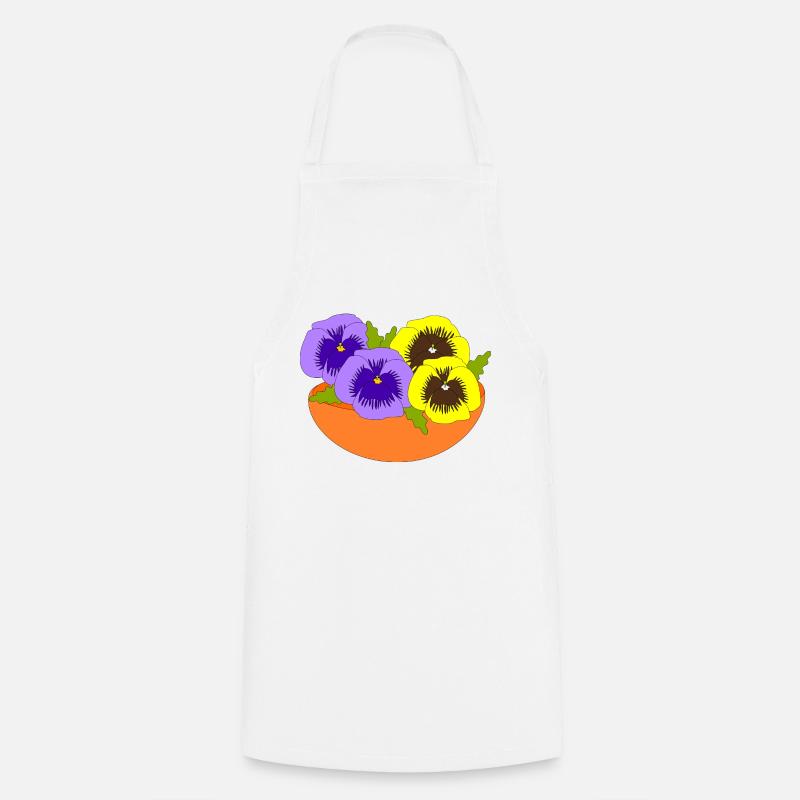 Pensée - Tablier de cuisine - blanc