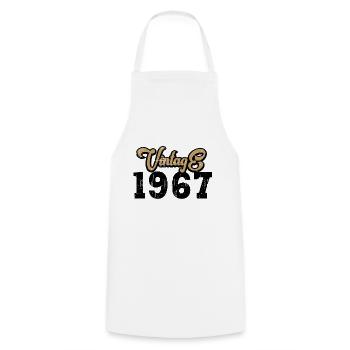 Millésime 1967 - Tablier de cuisine - blanc - Devant - AI Model Male 185 dark (185cm)