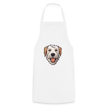 Soft Coated Wheaten Terrier Dog Breed Watercolor C - Cooking Apron - white - Front - AI Model Male 185 dark (185cm)