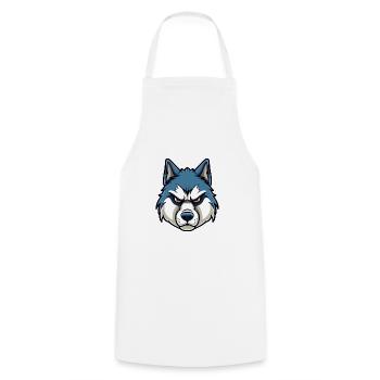 Husky chien race aquarelle dessin animé Kawaii Clipart - Tablier de cuisine - blanc - Devant - AI Model Male 185 dark (185cm)