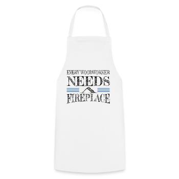 Quote Construction Carpenter Carpentry Lumberman - Cooking Apron - white - Front - AI Model Male 185 dark (185cm)