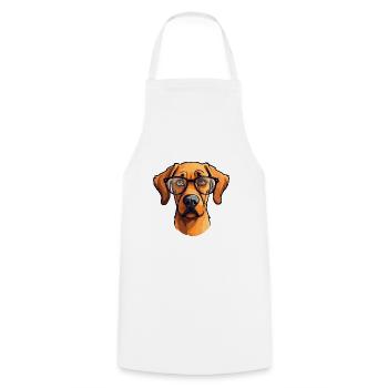 Rhodesian Ridgeback chien race aquarelle dessin animé K - Tablier de cuisine - blanc - Devant - AI Model Male 185 dark (185cm)