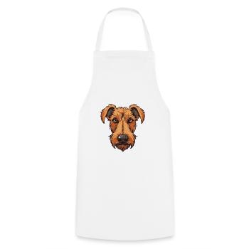 Irish Terrier Dog Breed Watercolor Cartoon Kawaii - Cooking Apron - white - Front - AI Model Male 185 dark (185cm)