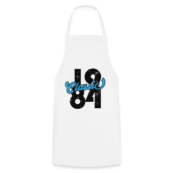 Millésime 1984 - Tablier de cuisine - blanc - Devant - AI Model Male 185 dark (185cm)