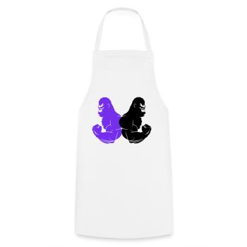 gorilla - Cooking Apron - white - Front - AI Model Male 185 dark (185cm)