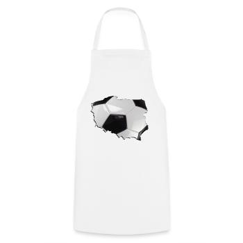 Polen Landkarte umrahmt echten Fußball - Kochschürze - Weiß - Vorne - AI Model Male 185 dark (185cm)