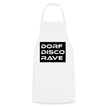 Dorf Disco Rave - Kochschürze - Weiß - Vorne - AI Model Male 185 dark (185cm)