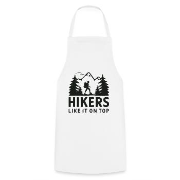 Randonneurs Randonnée Montagne Forêts Nature - Tablier de cuisine - blanc - Devant - AI Model Male 185 dark (185cm)