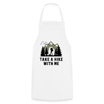 Wandern Wanderer Take A Hike With Me - Cooking Apron - white - Front - AI Model Male 185 dark (185cm)