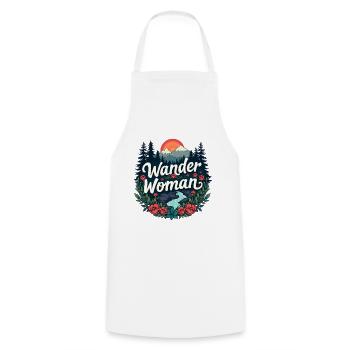 Wander Woman Wandern Berge Wanderwoman - Kochschürze - Weiß - Vorne - AI Model Male 185 dark (185cm)