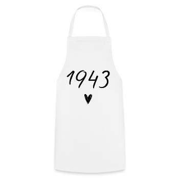1943 Heart Anniversary - Cooking Apron - white - Front - AI Model Male 185 dark (185cm)