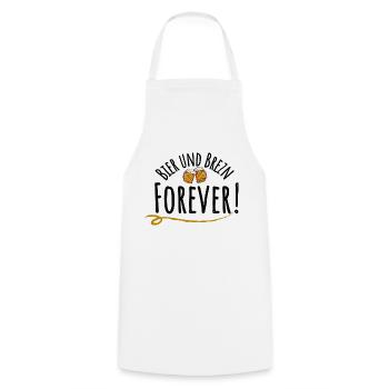 Beer and pretzels forever! - Cooking Apron - white - Front - AI Model Male 185 dark (185cm)