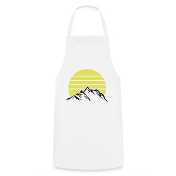 Montagnes Montagnes Montagnes 1 - Tablier de cuisine - blanc - Devant - AI Model Male 185 dark (185cm)