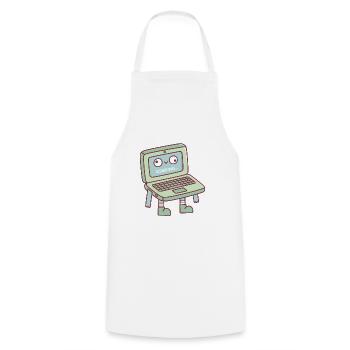Funny Derpy Laptop Loading Its Brain - Cooking Apron - white - Front - AI Model Male 185 dark (185cm)