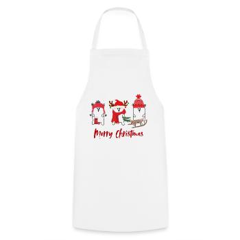 Joyeux Noël - Tablier de cuisine - blanc - Devant - AI Model Male 185 dark (185cm)