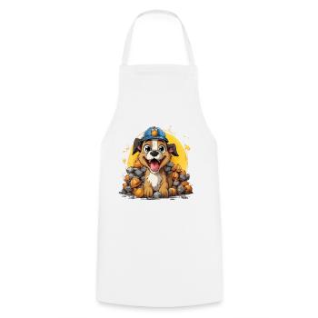 Le constructeur canin - Tablier de cuisine - blanc - Devant - AI Model Male 185 dark (185cm)