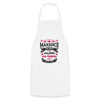 MAXENCE UN NOM UNE FIERTÉ AUCUN RIVAL - Tablier de cuisine - blanc - Devant - AI Model Male 185 dark (185cm)