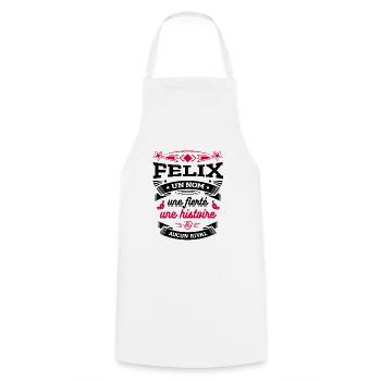 FELIX UN NOM UNE FIERTÉ AUCUN RIVAL - Tablier de cuisine - blanc - Devant - AI Model Male 185 dark (185cm)