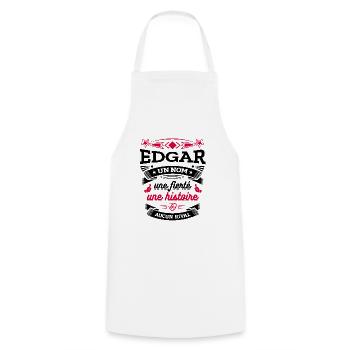 EDGAR UN NOM UNE FIERTÉ AUCUN RIVAL - Tablier de cuisine - blanc - Devant - AI Model Male 185 dark (185cm)