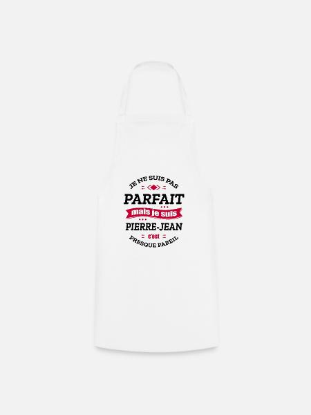 PIERRE-JEAN PARFAIT - PRENOM PIERRE-JEAN - Tablier de cuisine - blanc