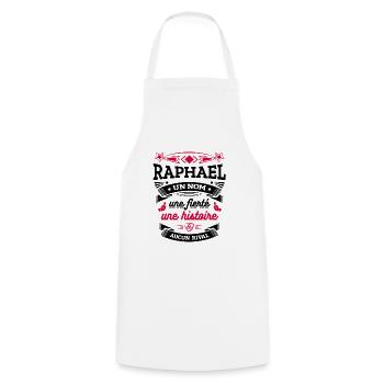 RAPHAEL UN NOM UNE FIERTÉ AUCUN RIVAL - Tablier de cuisine - blanc - Devant - AI Model Male 185 dark (185cm)