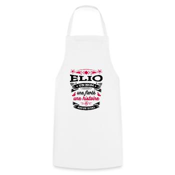 ELIO UN NOM UNE FIERTÉ AUCUN RIVAL - Tablier de cuisine - blanc - Devant - AI Model Male 185 dark (185cm)
