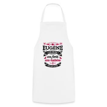 EUGÈNE UN NOM UNE FIERTÉ AUCUN RIVAL - Tablier de cuisine - blanc - Devant - AI Model Male 185 dark (185cm)