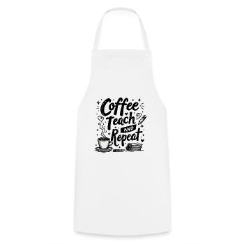 CoffeeTeach Repeat – Formation des formateurs d’enseignants - Tablier de cuisine - blanc - Devant - AI Model Male 185 dark (185cm)
