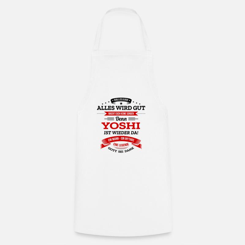 ALLES WIRD GUT, DIE LEGENDE YOSHI IST DA - Kochschürze - Weiß