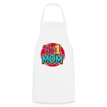 Nummer 1 Mama – Bunt & Liebevoll Muttertag - Kochschürze - Weiß - Vorne - AI Model Male 185 dark (185cm)